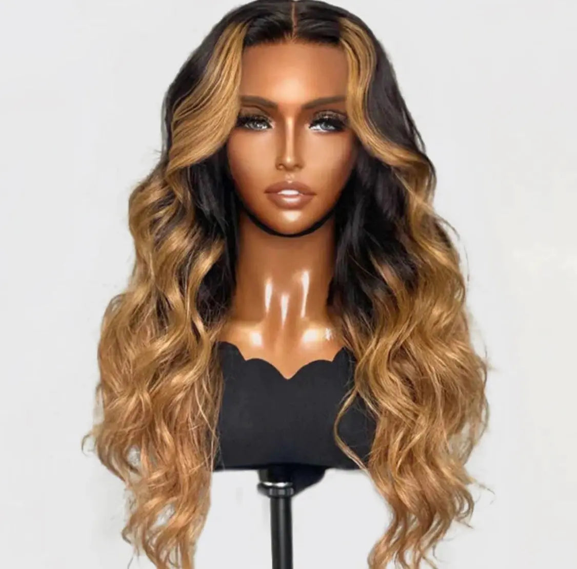 5 x 5 HD, real Swiss lace loose wave, glueless closure wig Majestic Blendz