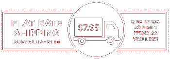 Flat Rate Shipping $7.95 - One price, as many items as you like!