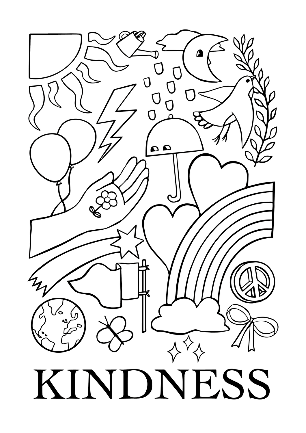 World Kindness Coloring Pages Coloring Pages