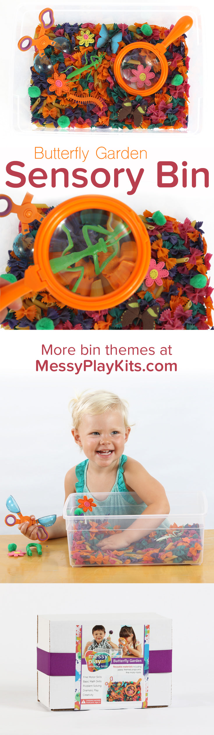 Butterfly Garden Sensory Bin from Messy Play Kits