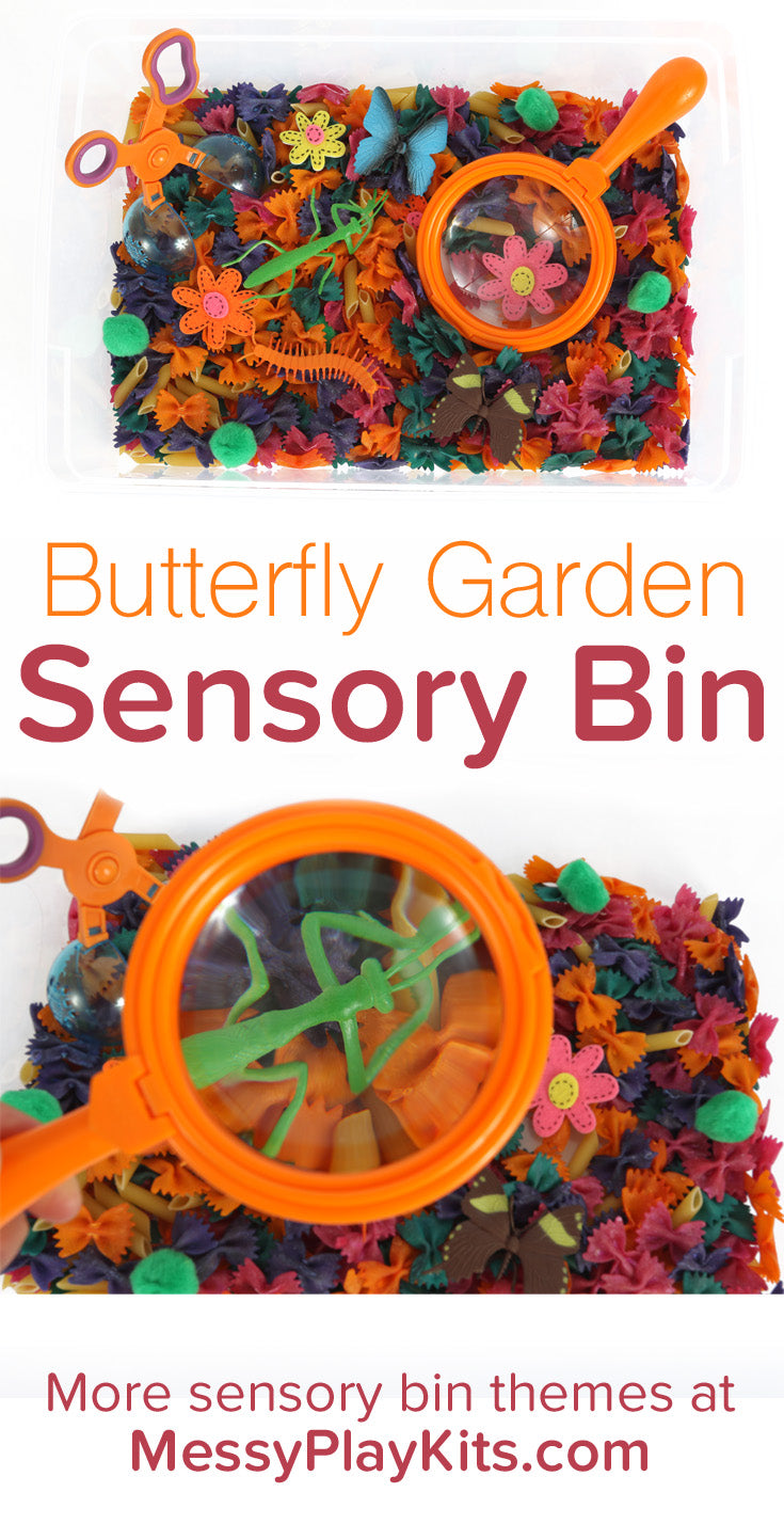 Butterfly Garden Sensory Bin from Messy Play Kits