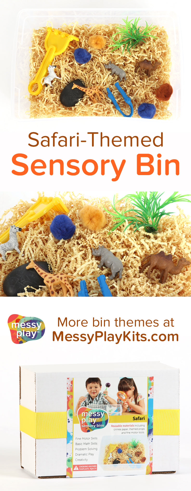 Safari Sensory Bin from Messy Play Kits