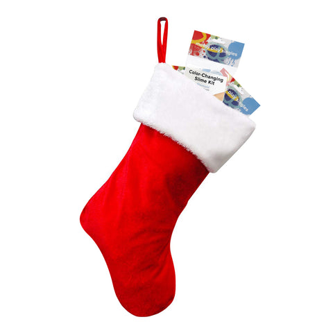 Christmas activities inside a stocking.