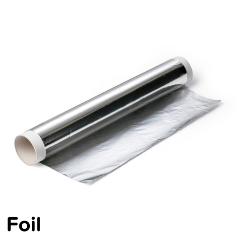 A roll of aluminum foil for kids foil paint art.