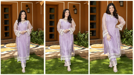 GRACE ORGANZA STRAIGHT KURTA SET