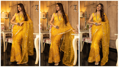 GUJAARI GOTAPATTI ORGANZA SAREE