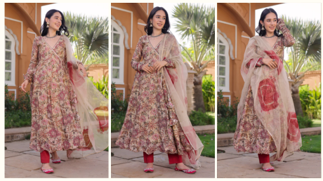 REVATI CHANDERI SUIT SET