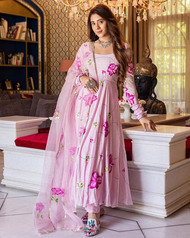 Kimaaya | Anarkali dress pattern, Long dress design, Cotton anarkali dress