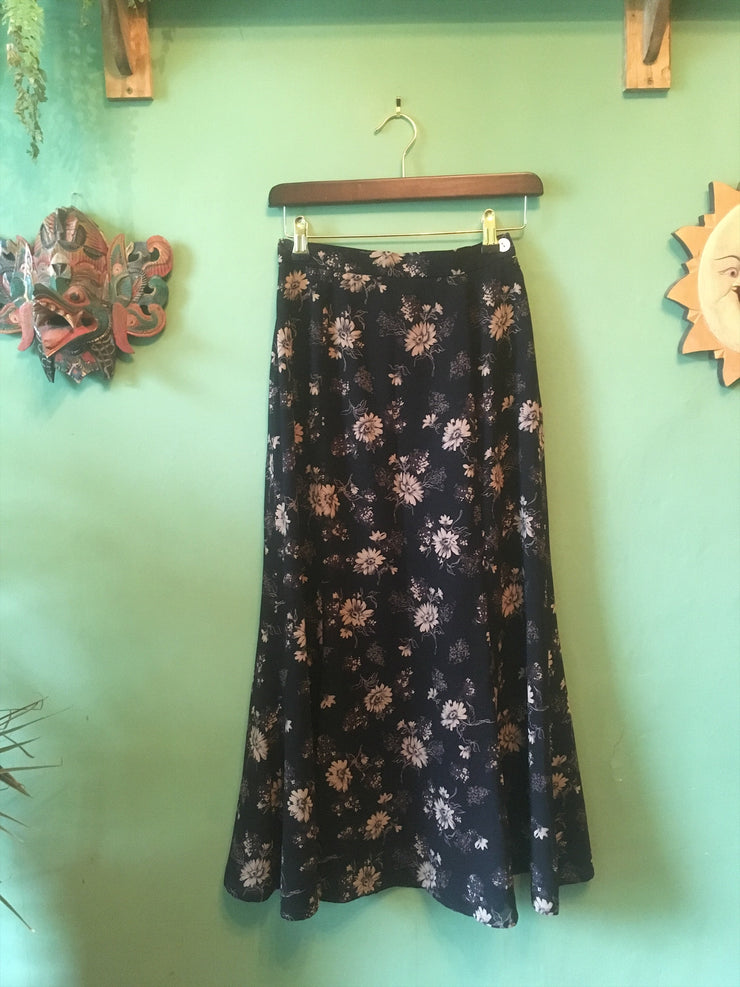 90's Style Floral Boho Grunge Skirt