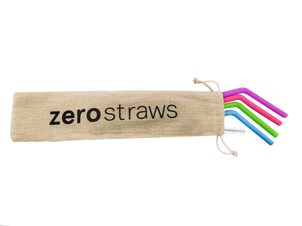 Set Popotes de Silicon Reusables Zero Straws - Ecart