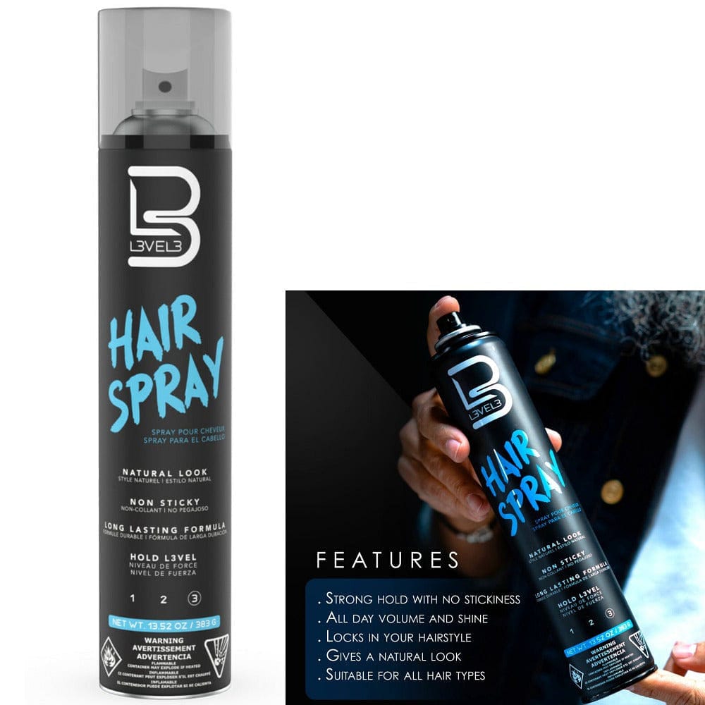 Level 3 Hair Spray Perfect for Curly, Straight, wavy, Strong Hold Hair –  Goldy TV