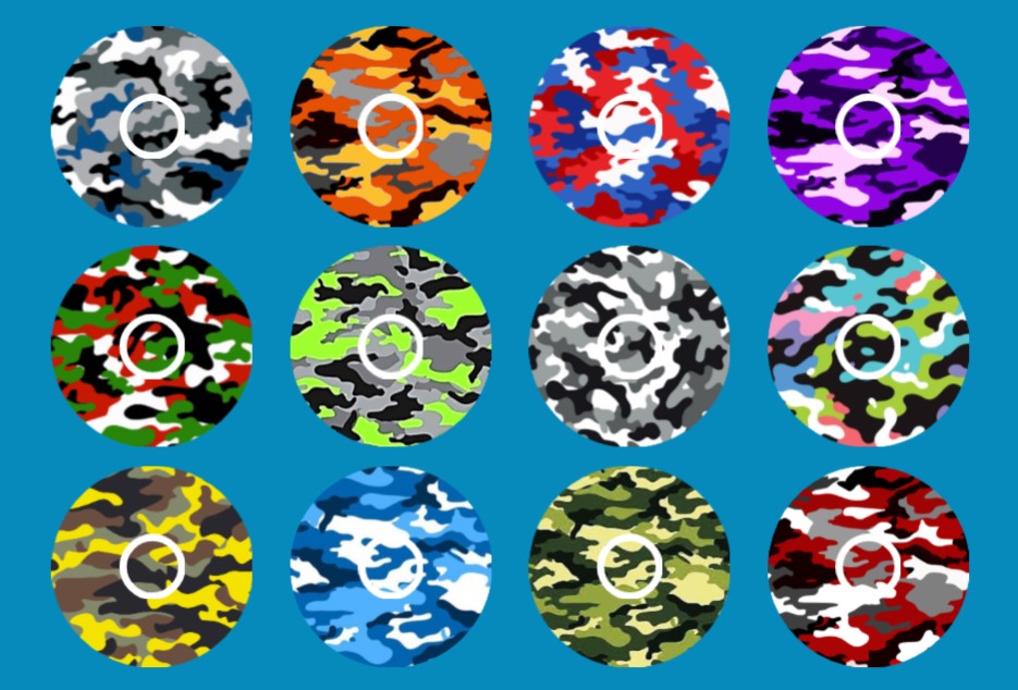 CAMO VARIETY - 12 PATCH SET - INFUSION SET OVERLAY