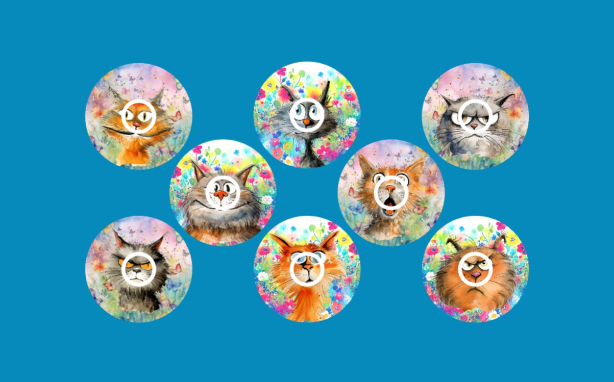 CHARISMATIC KITTIES - 8 PATCH SET - INFUSION SET OVERLAY