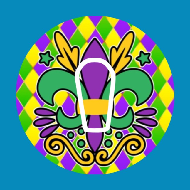 MARDI GRAS FLEUR DE LIS - DEXCOM G6 OVERLAY
