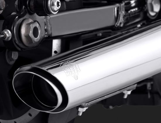 vance and hines slip on mufflers chrome with carbon end 4