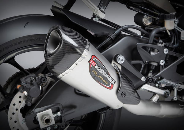 Yoshimura Race ALPHA SS/Carbon Exhaust '17-'23 Kawasaki Z650,Ninja 650–  Motostarz USA