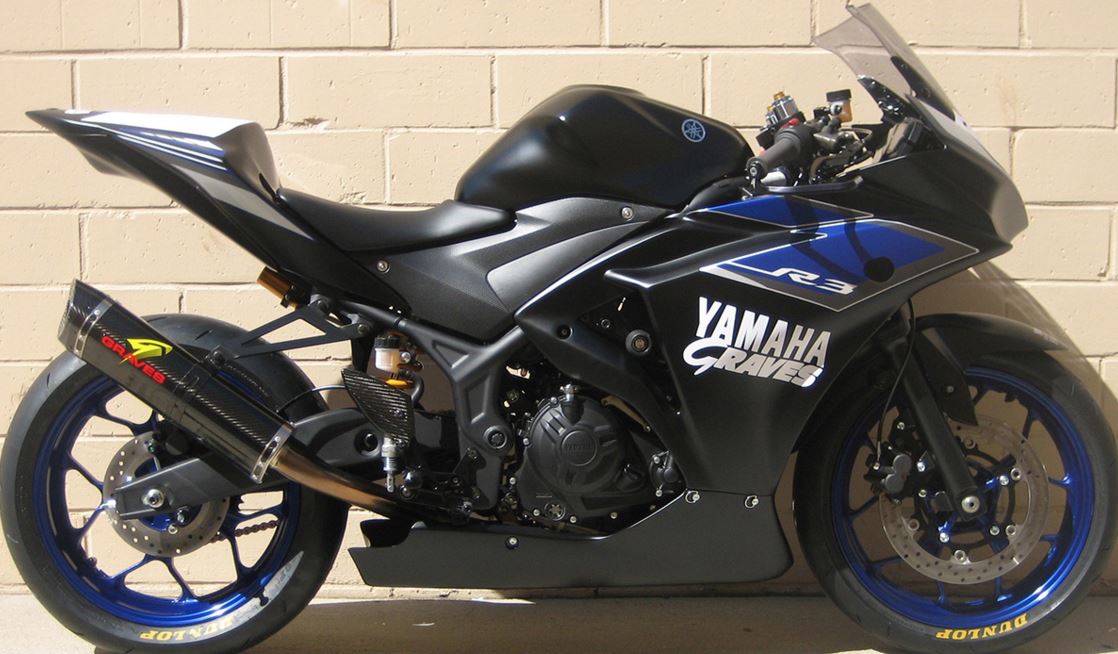 yamaha r3 full exhaust system