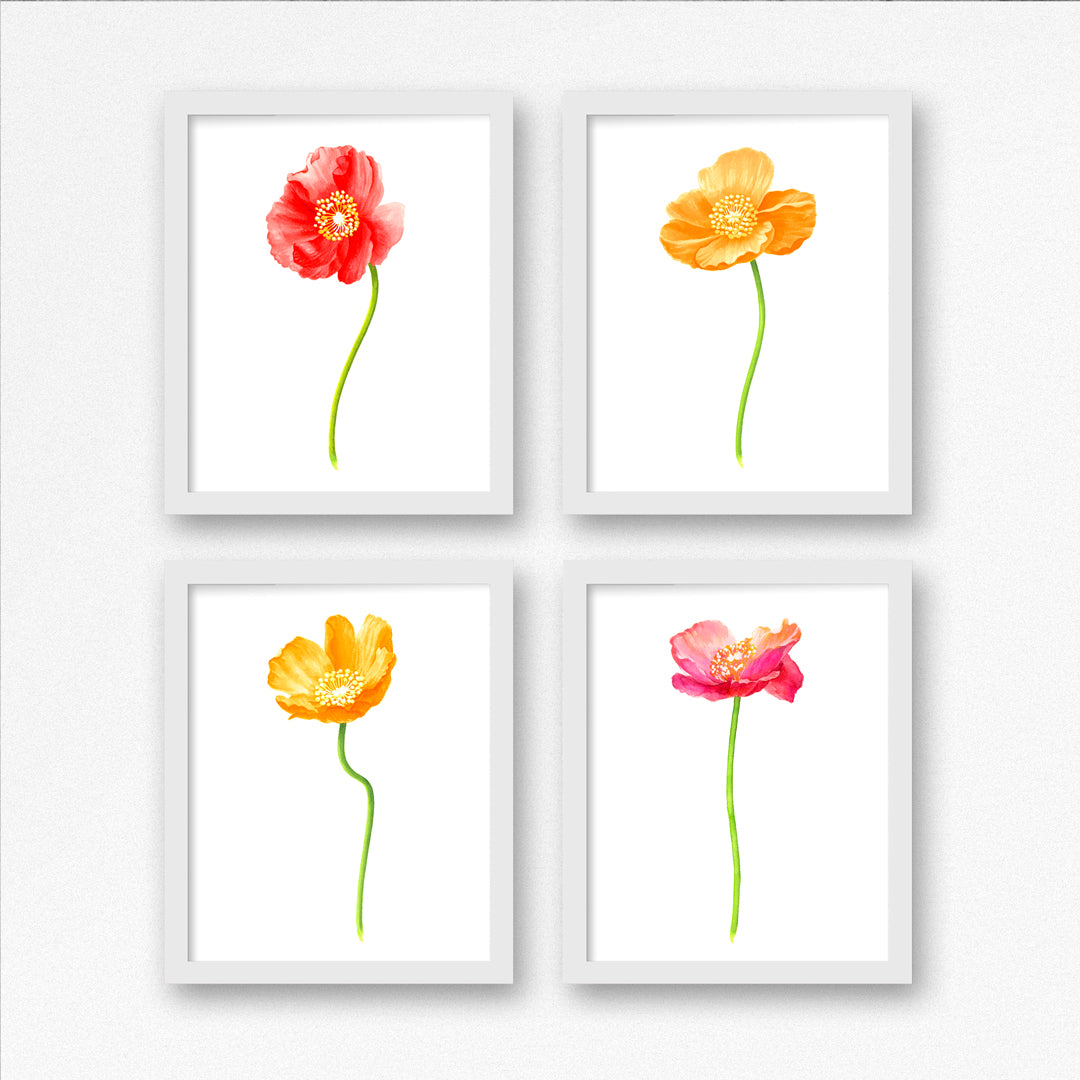 Poppy Orange Wall Art Floral Art Di Lewis