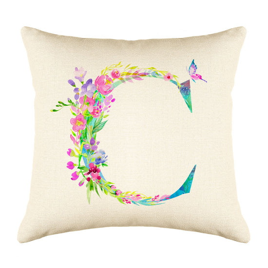 Di Lewis Throw Pillow Cover, Vintage French Monogram Letter D