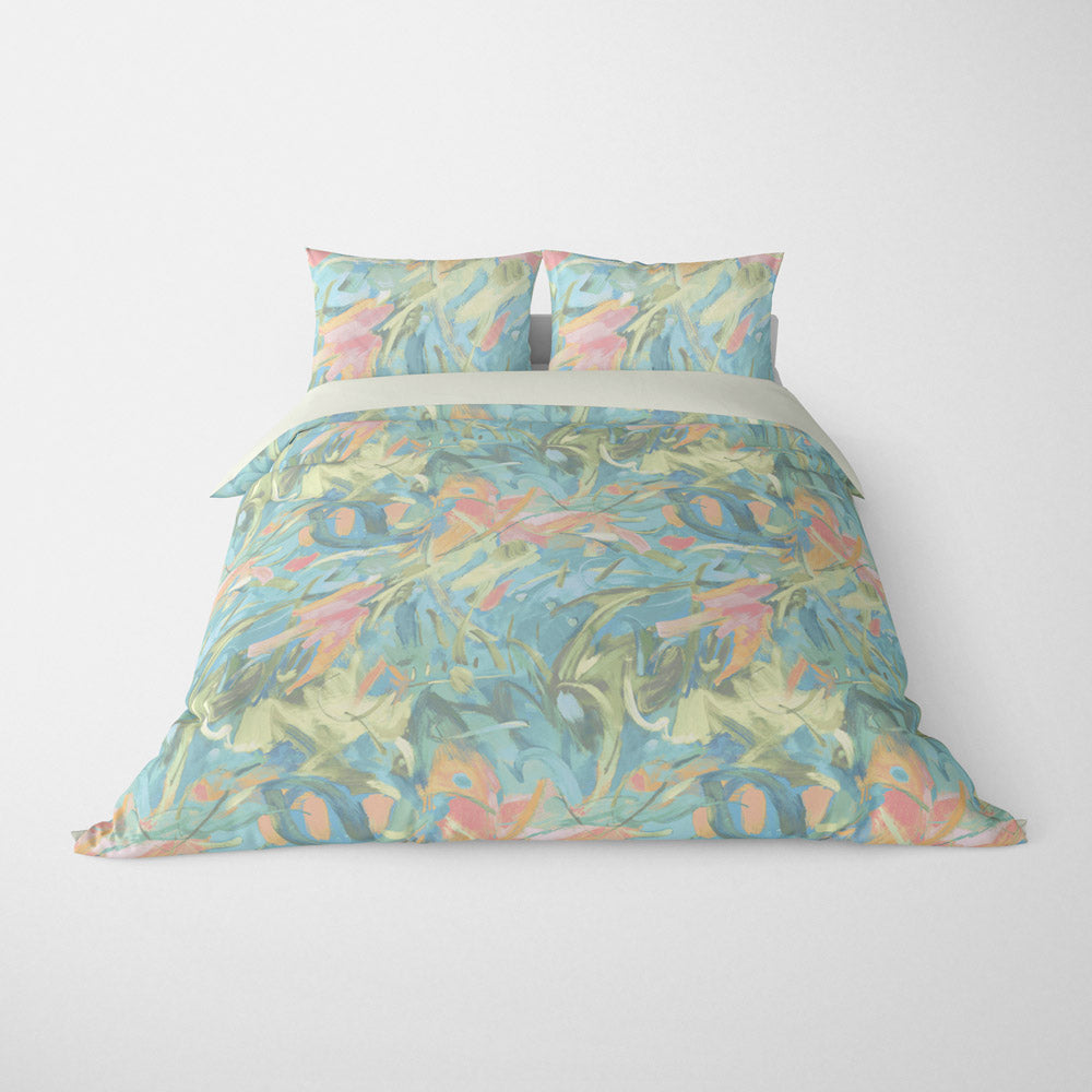 Duvet Covers Sets Carnivale Aqua Coral Abstract Di Lewis