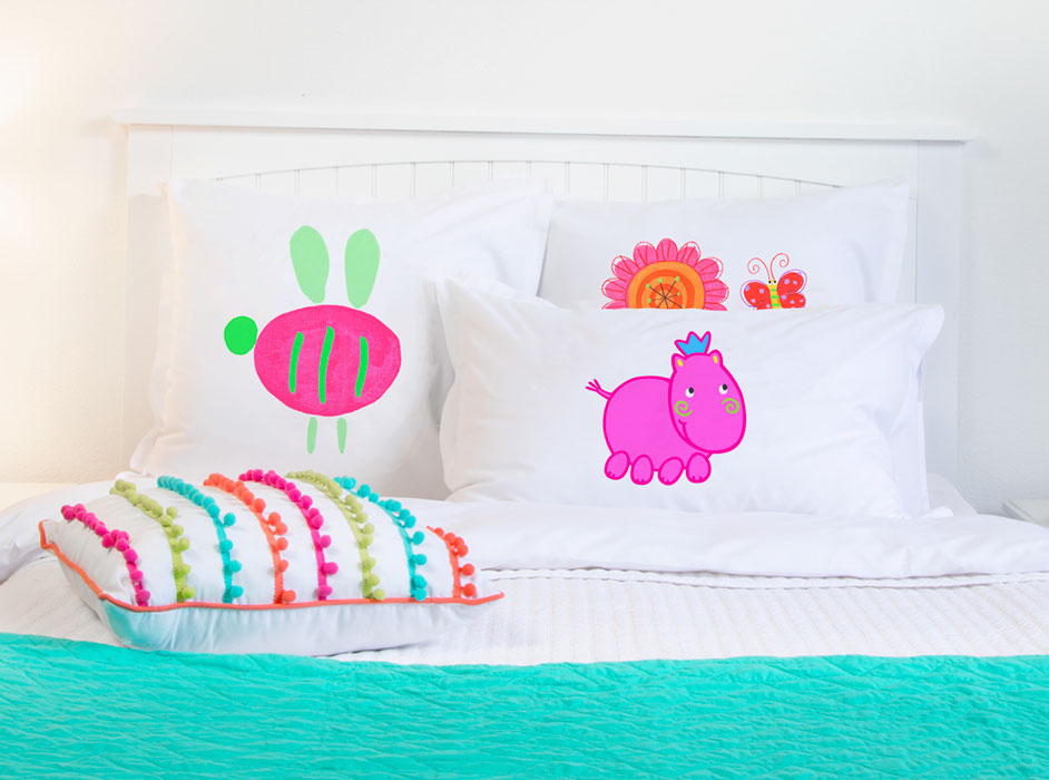 Personalized Pink Hippo Pillowcase For Girls Di Lewis