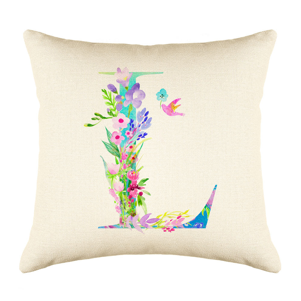 letter throw pillows