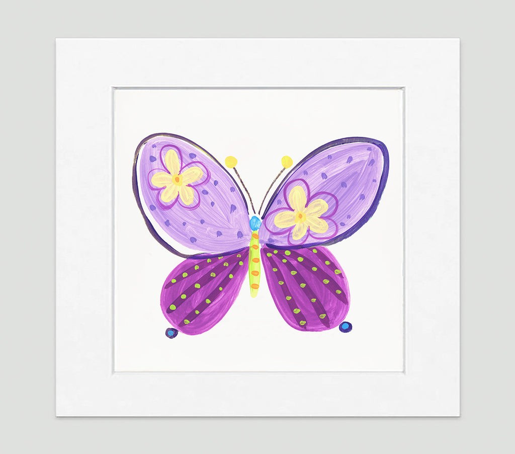 Purple Butterfly Wall Art for Kids Bedrooms & Nurseries | Di Lewis