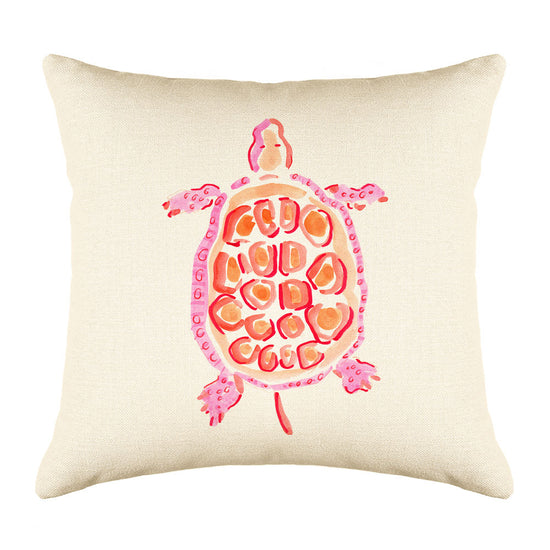 Happiest Sea Turtle Home Decor Handmade Throw Pillow Cover 16 X 16 -  Hibiscus Jazz