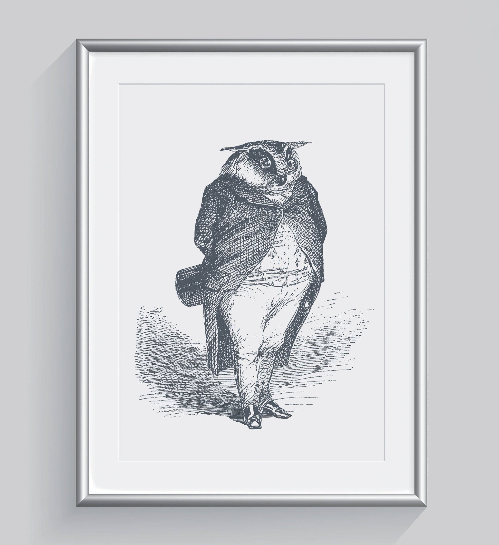 vintage owl art prints