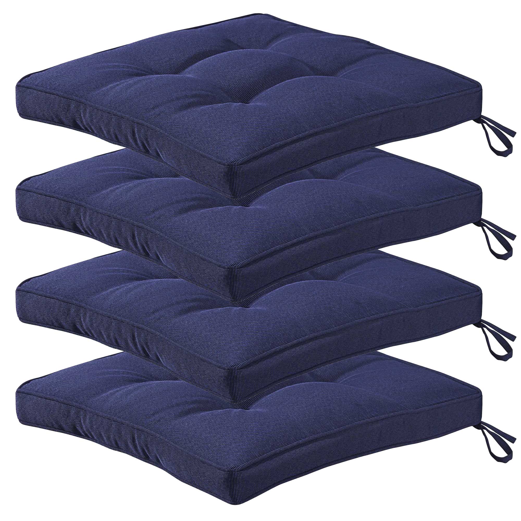 Navy Blue Outdoor Chair Pads : Qilloway Outdoor/Indoor Deep Seat Chair