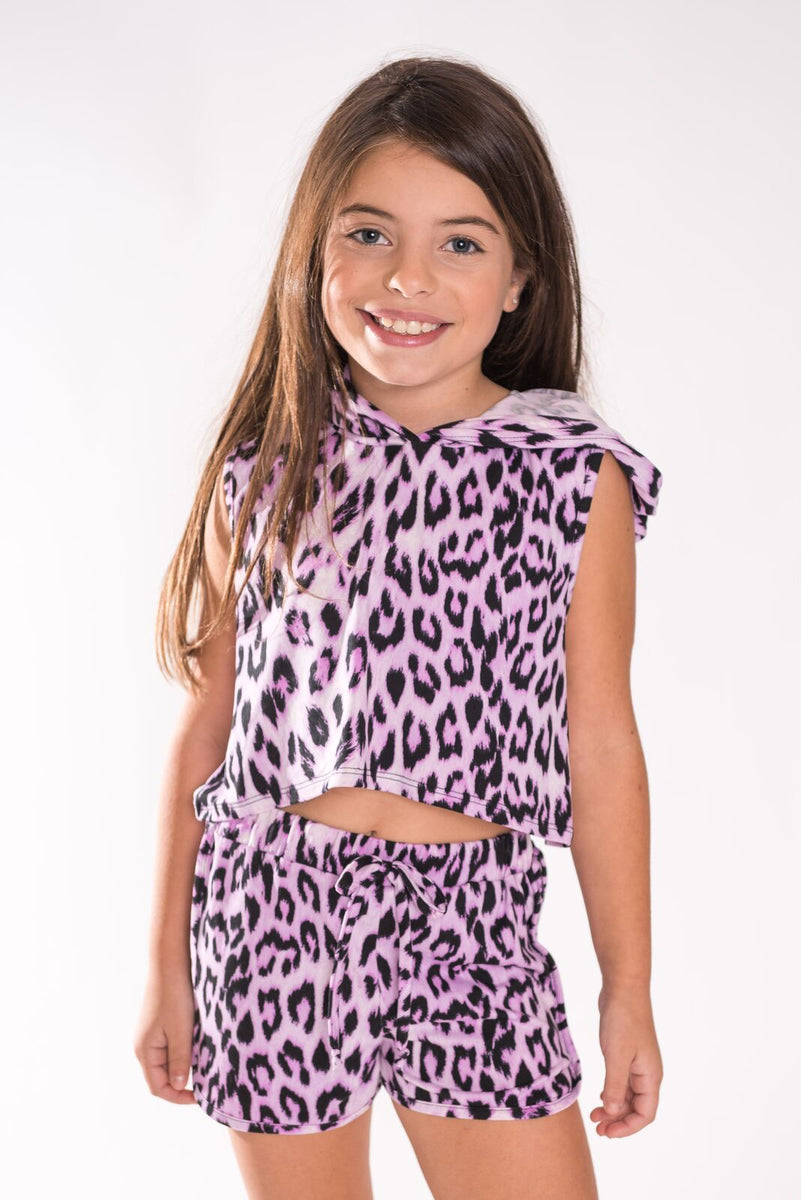 Tweenstyle Sleeveless Hoodie, Pink Leopard – Stoopher & Boots