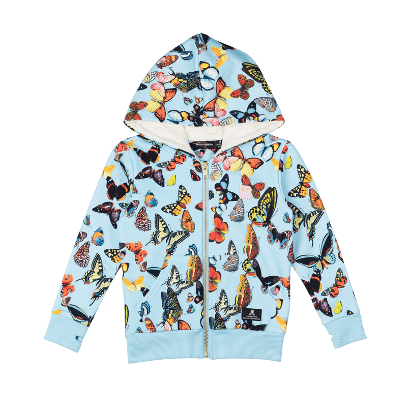 Rock Your Baby - Blue Butterflies Hoodie