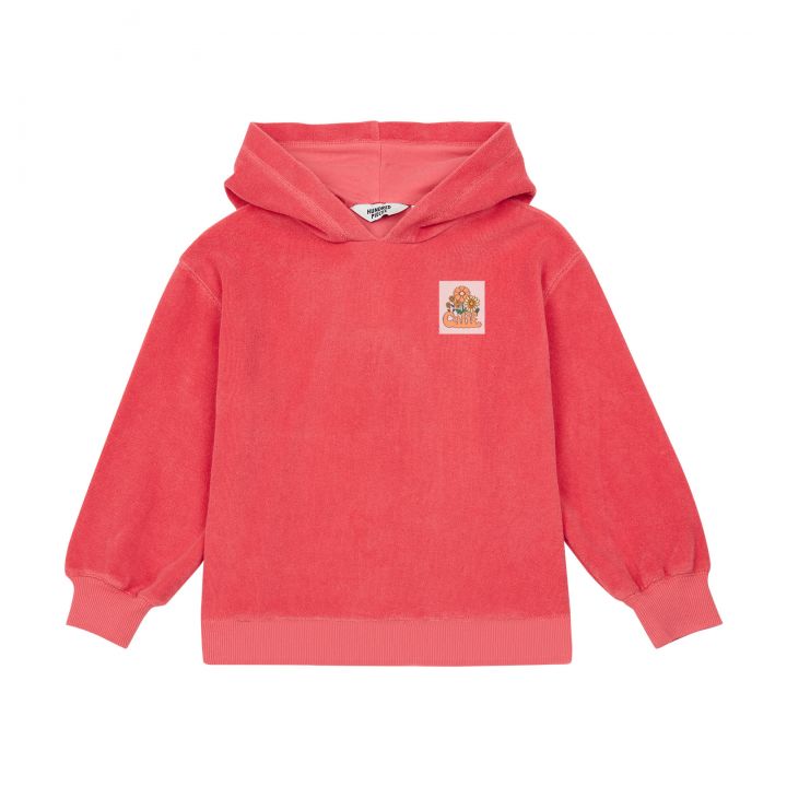 Hundred Pieces - Organic Terry Cloth Hoodie - Coral