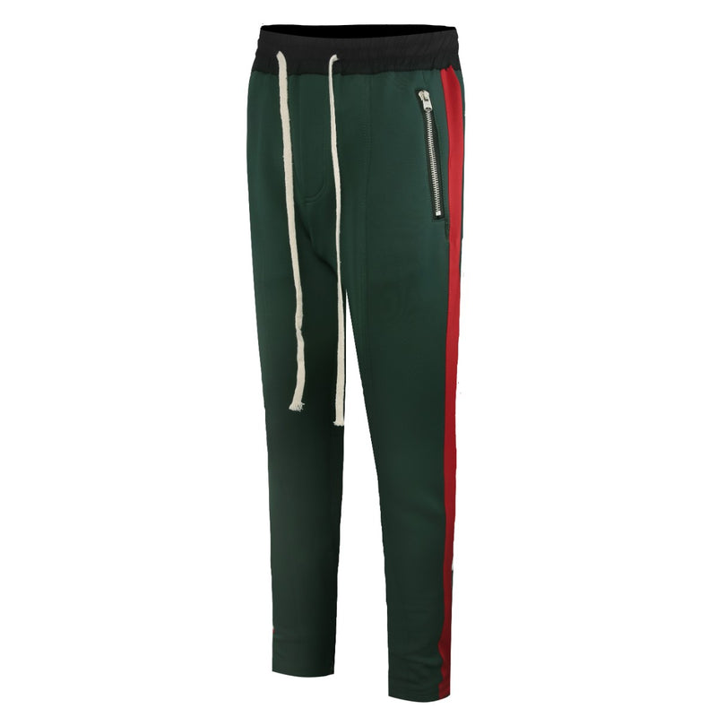 green pants with red stripe