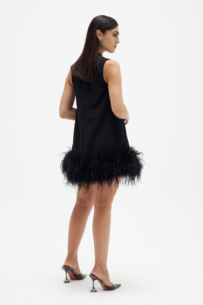 Rachel Gilbert | LINC MINI DRESS - BLACK