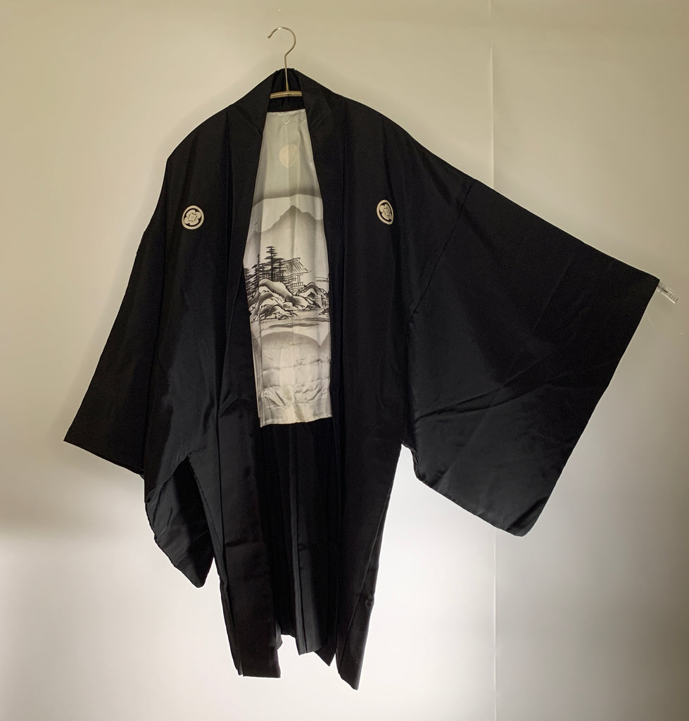 Vintage Black Silk Haori Kimono – Mitsume Bookshop