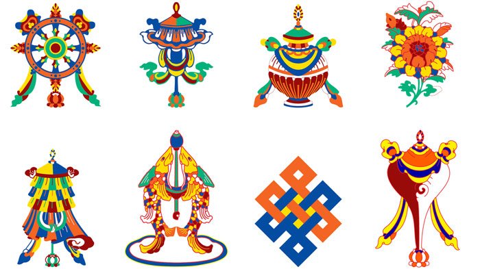 8 Good Luck Symbol in tibetan