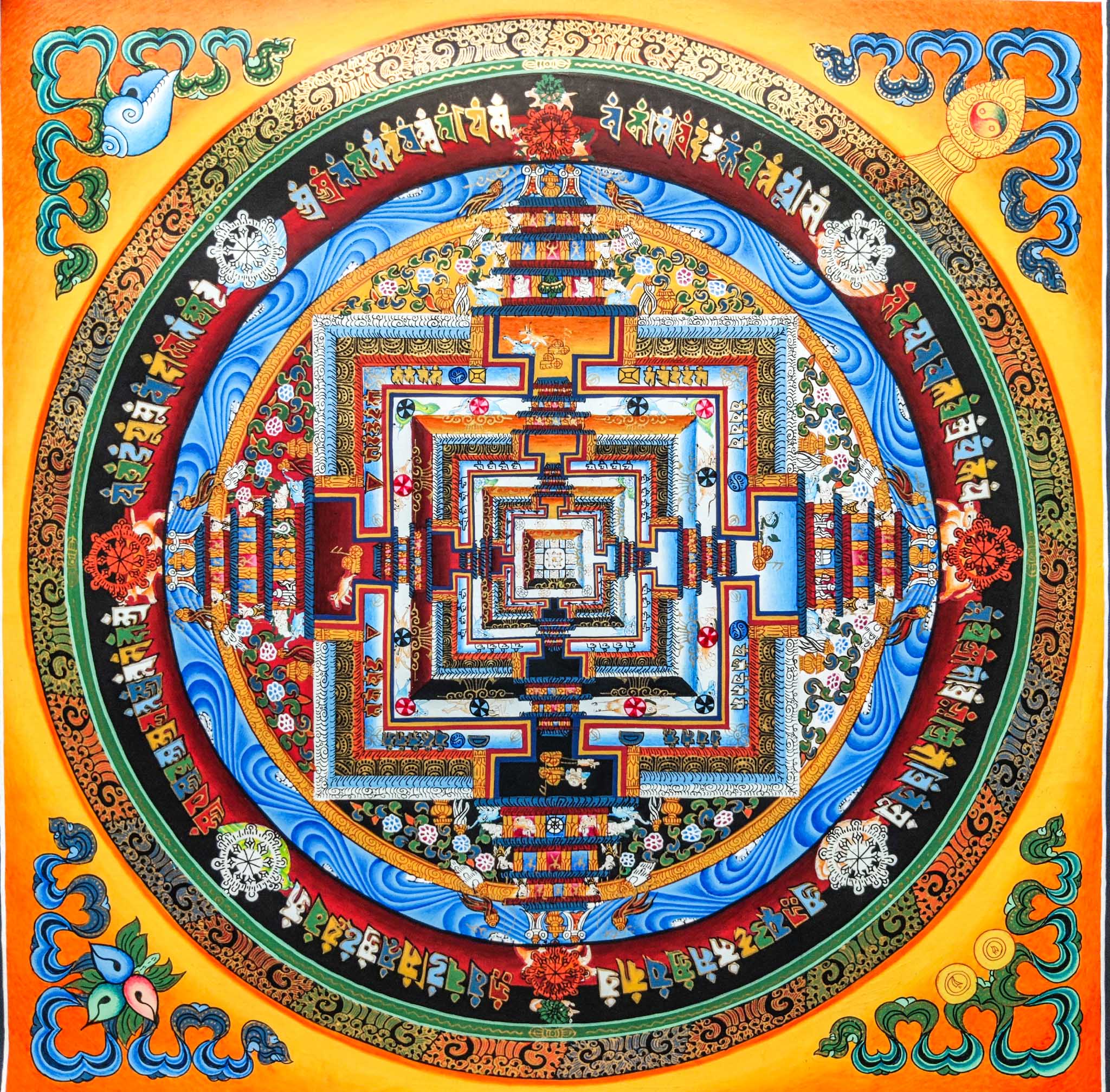 Kalachakra Mandala Thangka painting