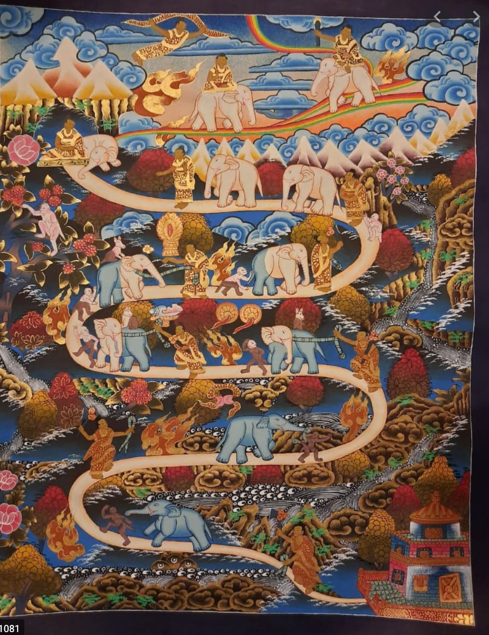 Way to Heaven Tibetan Painting