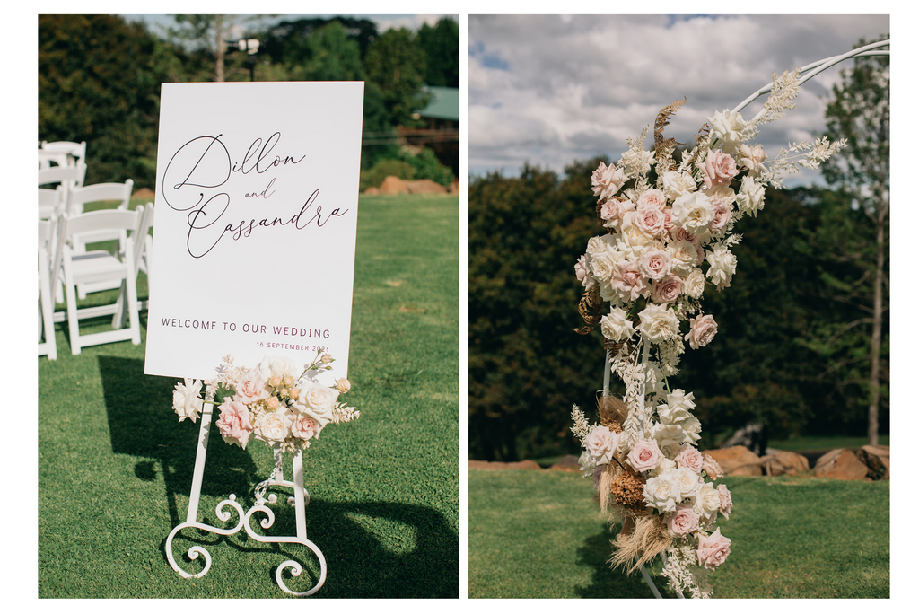 blush florals for wedding