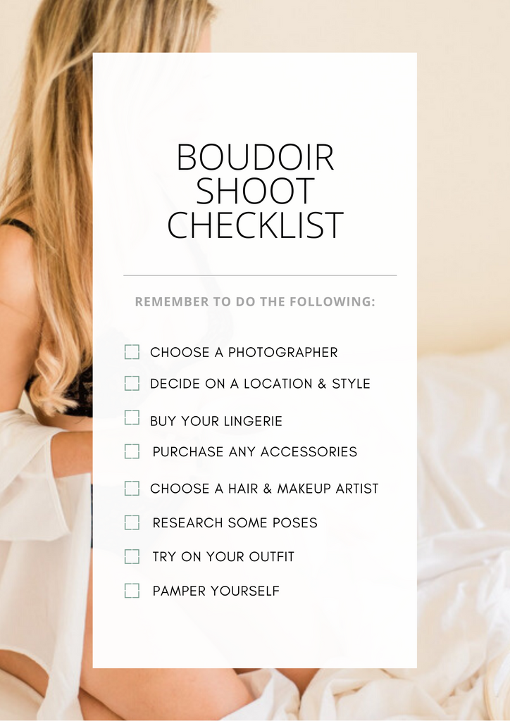 boudoir photo shoot checklist