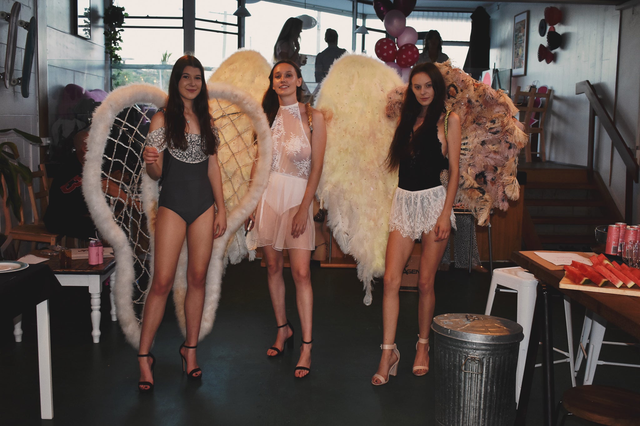 lingerie models with wings