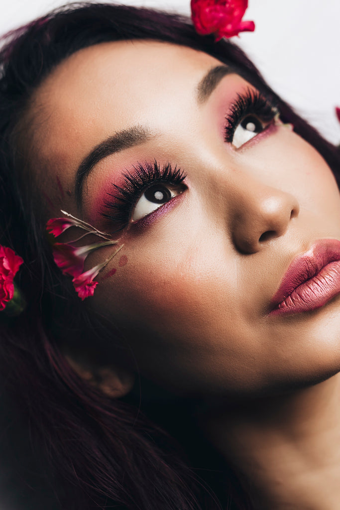 floral makeup art editorial 