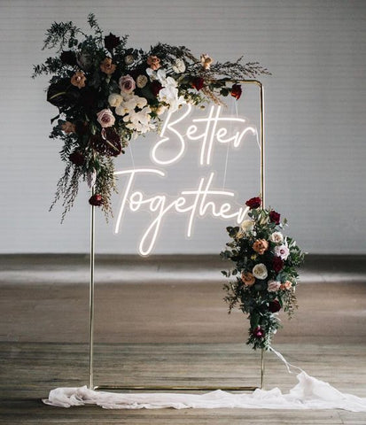 better together neon light arbour