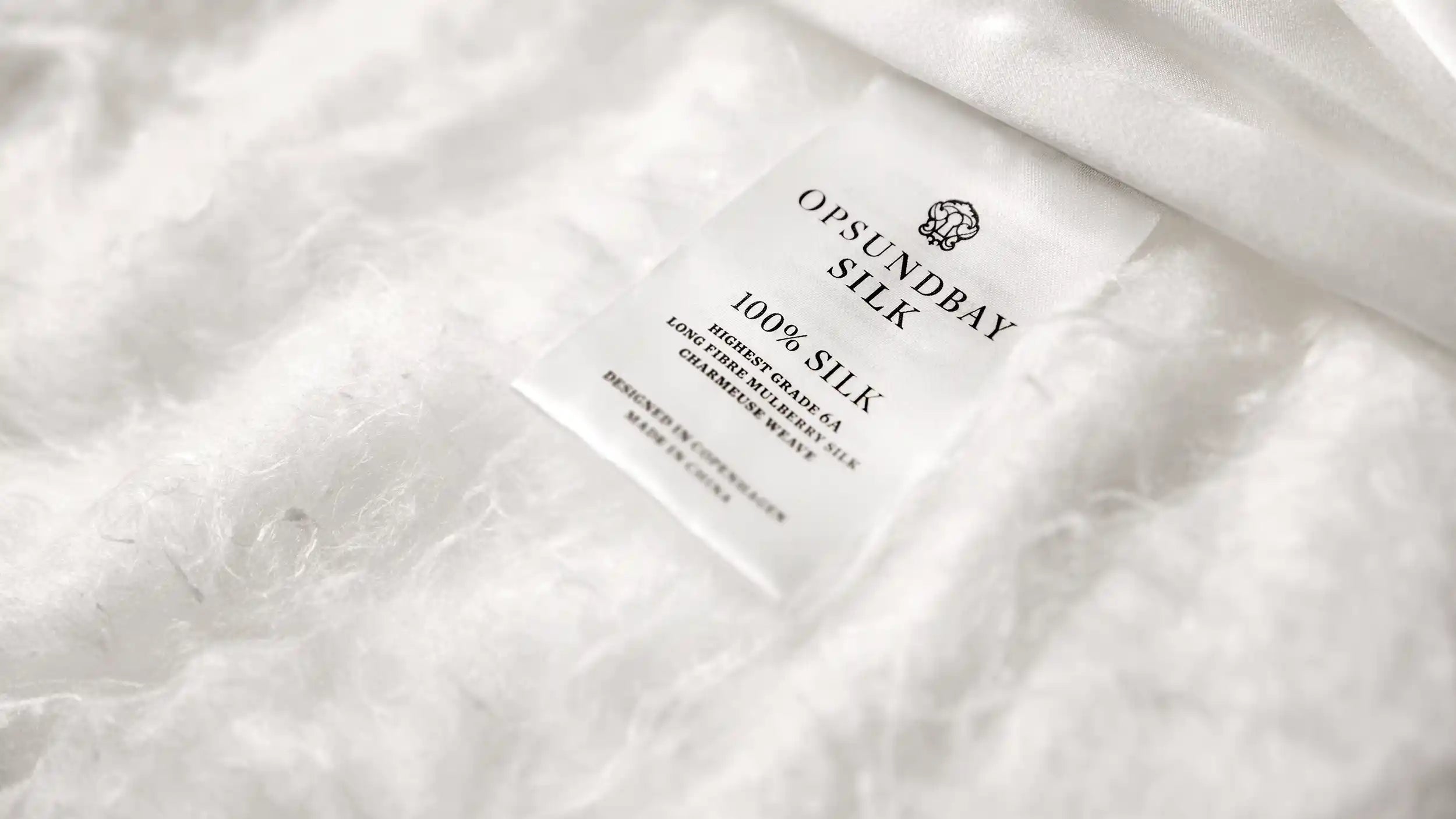 OPSUNDBAY silk pillows and silk duvets are made from 100% silk with hypoallergenic silk filling.