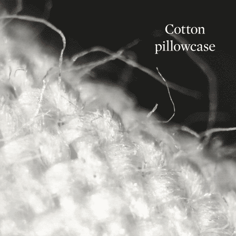 Closeup of cotton pillowcase