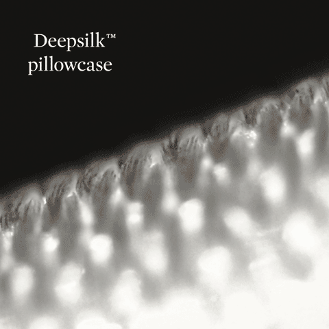 Closeup of Deepsilk pillowcase