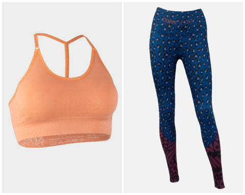 Nina's favorite products: Flying Leo Leggings and Crossback Bra