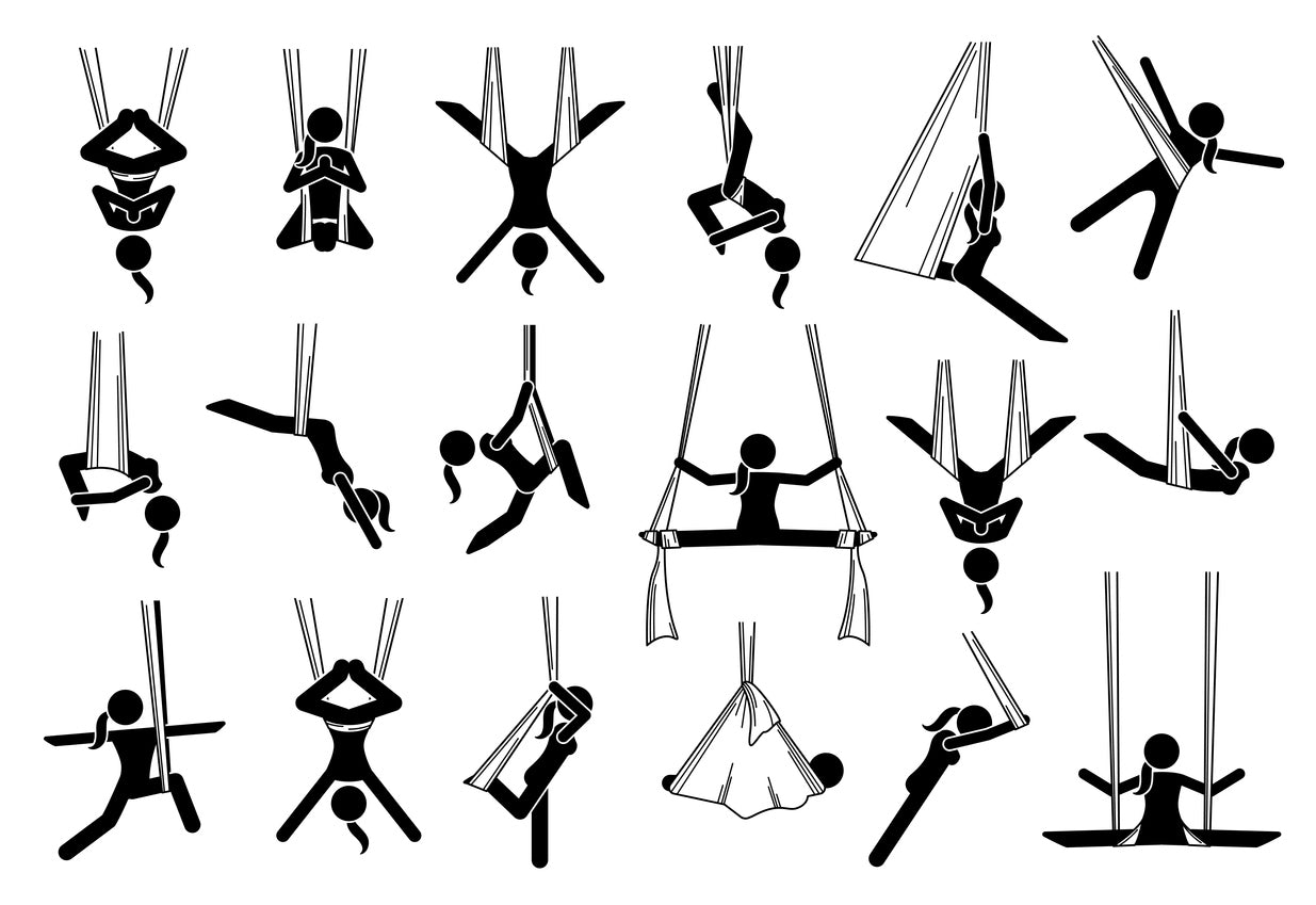 Aerial yoga positions