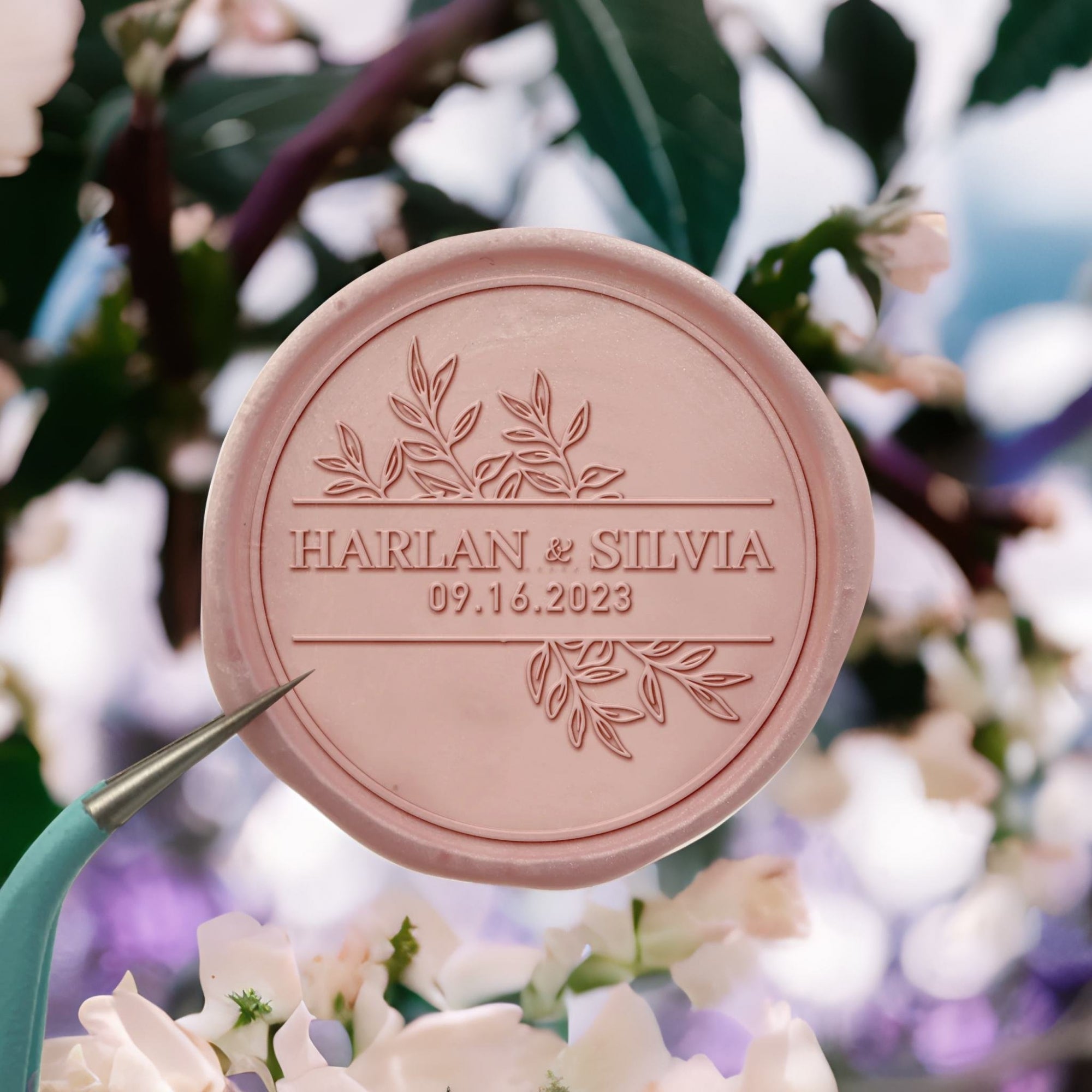 STAMTECH Custom Wax Seal Stickers - Personalized Self-Adhesive Wax Seal  Stickers Add a Touch of Elegance to Your Invitations Perfect for Weddings  and